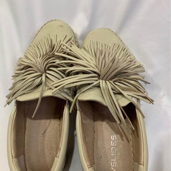 𝅺j/slides leather espadrille mule. Tan/taupe. Size 9.5. Excellent condition. - Picture 9 of 10